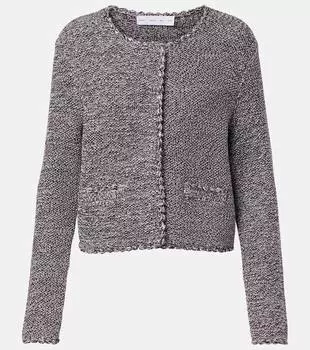 Белая этикетка Nidia макраме хлопковая куртка Proenza Schouler, Blush/Black