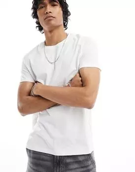 Белая базовая футболка Bershka