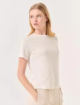 Белая базовая футболка прямого кроя с круглым вырезом и короткими рукавами Jimmy Key