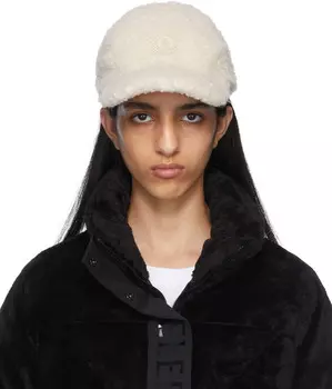 Белая бейсболка металлик Moncler