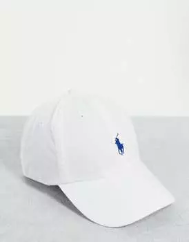 Белая бейсболка с логотипом Polo Ralph Lauren
