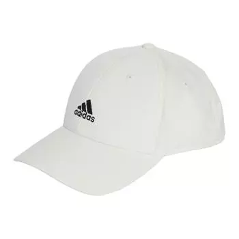 Белая бейсболка с маленьким логотипом Adidas