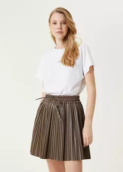 Белая бесшовная футболка с круглым вырезом Beymen