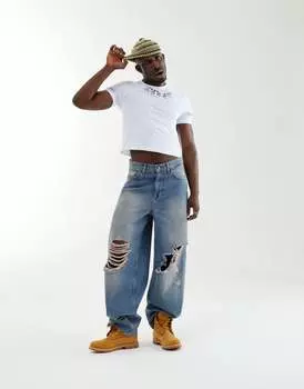 Белая безполая детская футболка с принтом на груди ASOS DESIGN PRIDE