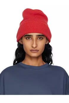 Белая бини Baserange, красный