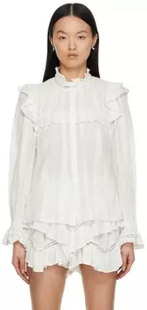 Белая блуза из жатеди Isabel Marant Etoile