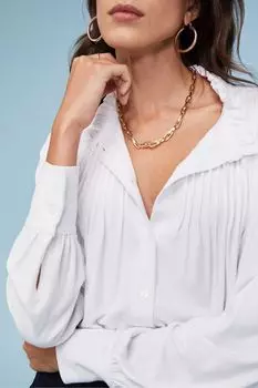 Белая блузка Imken из материала с волокнами Lenzing Ecovero Baukjen, белый