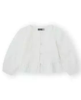 Белая блузка из поплина для девочки Canada House