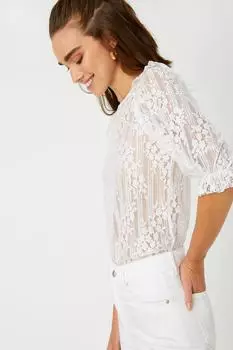 Белая блузка Koton, экрю