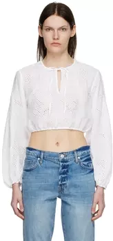 Белая блузка с рами FRAME