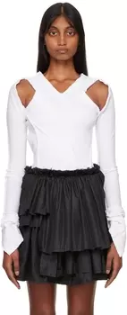 Белая блузка с вырезом Talia Byre