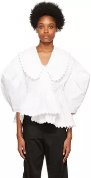 Белая блузка шона Kika Vargas