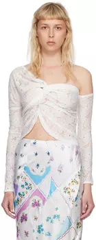 Белая блузка со сборками Yuhan Wang