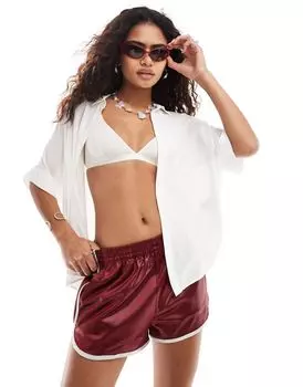 Белая блузка свободного кроя Monki