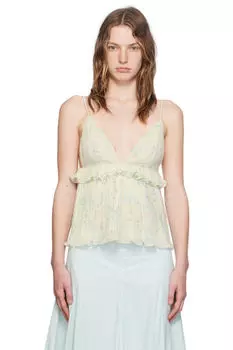 Белая цветочная кофточка GANNI