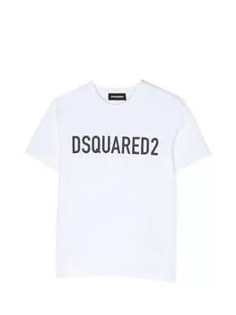 Белая детская футболка Dsquared