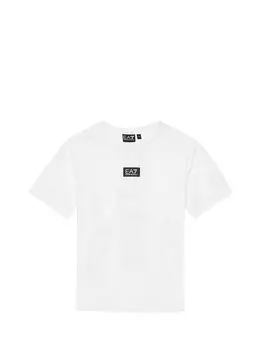 Белая детская футболка Ea7