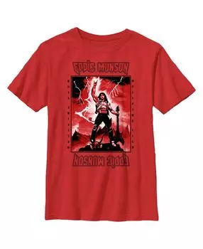 Белая детская футболка «Очень странные дела» для мальчиков «Клуб Адского Пламени», рок-звезда Эдди Мансон Netflix