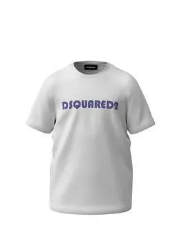 Белая детская футболка relax Dsquared