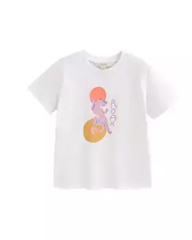 Белая детская футболка с рисунком тигра Dadati, белый