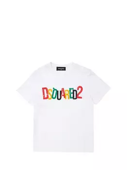 Белая детская футболка унисекс Dsquared