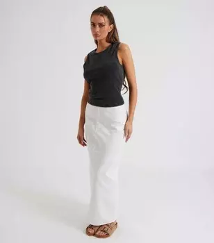 Белая длинная юбка с разрезом на спине Urban Bliss Urban Bliss, белый