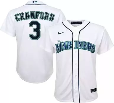 Белая домашняя крутая базовая майка Nike Youth Seattle Mariners J. P. Crawford #3
