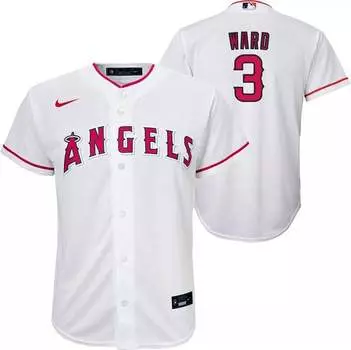 Белая домашняя майка Nike Youth Los Angeles Angels Taylor Ward #3 Cool Base