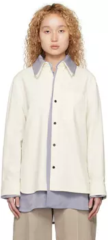 Белая двухслойная рубашка Bottega Veneta Off-White