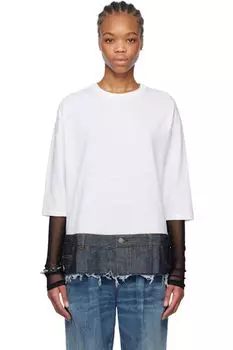 Белая джинсовая футболка UNDERCOVER