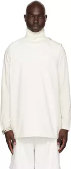 Белая джинсовая майка с тиснением Jil Sander