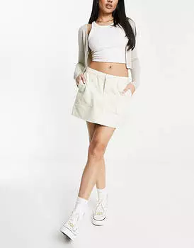 Белая джинсовая мини-юбка Urban Revivo