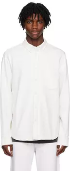 Белая джинсовая рубашка Ansel Wood Wood