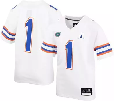 Белая футбольная майка Jordan Youth Florida Gators # 1 неприкасаемого