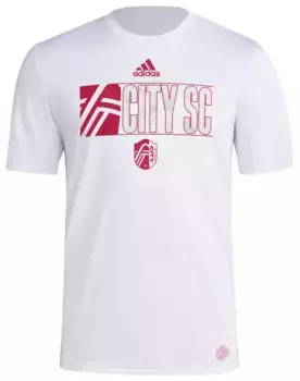 Белая футболка Adidas Adult St. Louis City SC 2024 Jersey Hook