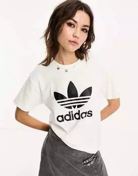 Белая футболка adidas Trefoil Regular adidas Originals