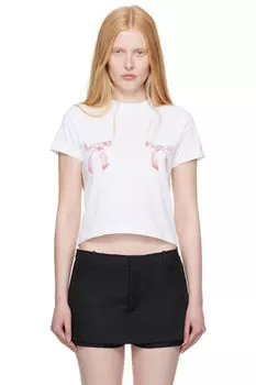 Белая футболка Ame с бантом Sandy Liang