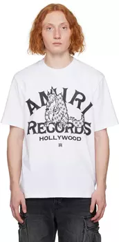 Белая футболка AMIRI Records Wolf