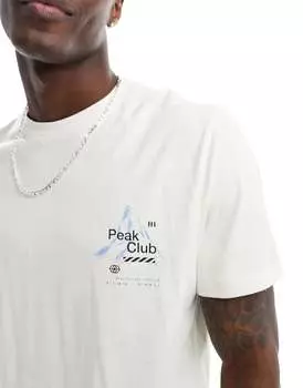 Белая футболка ASOS с принтом «горы» на груди