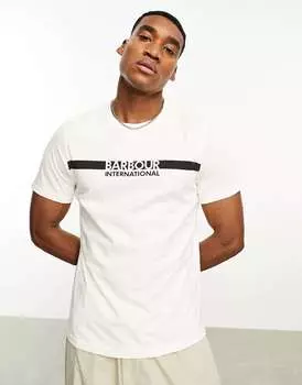 Белая футболка Barbour International Shift