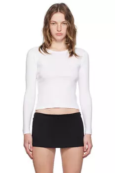 Белая футболка Bellevue с длинным рукавом Gil Rodriguez