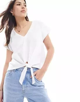 Белая футболка без рукавов с узлом для скальперов Scalpers