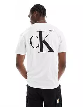 Белая футболка Calvin Klein Jeans с логотипом на спине