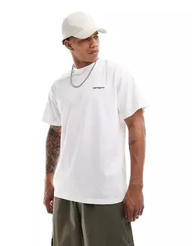 Белая футболка Carhartt WIP с вышитой надписью