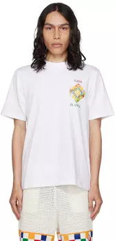 Белая футболка Casablanca Les Elements