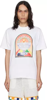 Белая футболка Casablanca Terrain DOrange