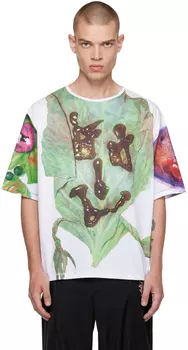 Белая футболка Chopova Lowena Salad Spin