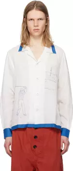 Белая футболка Club Champion с длинным рукавом Bode