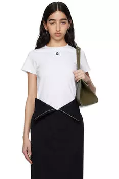 Белая футболка Cut & Sew McQueen