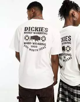 Белая футболка Dickies Hays с техасским принтом на спине